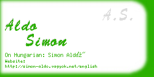 aldo simon business card